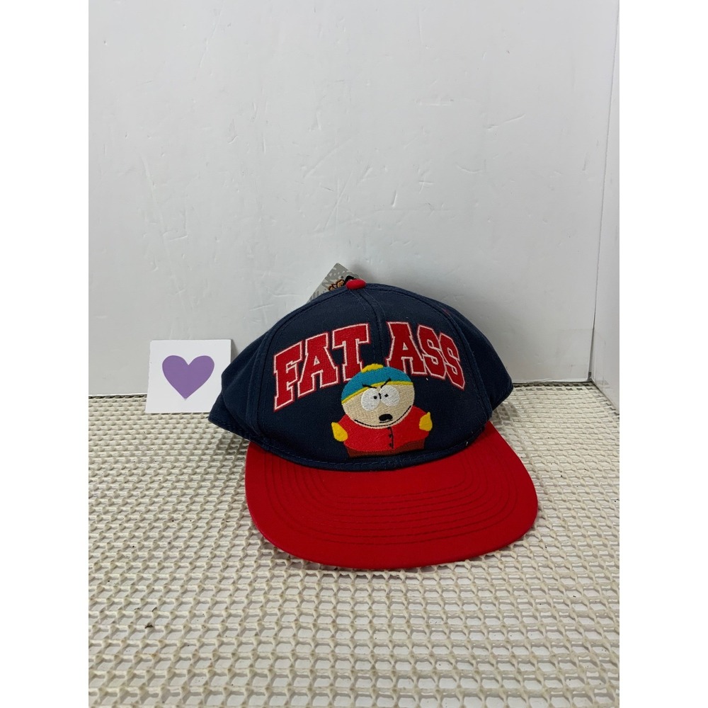 Vintage South Park Cartman x Spencer's  Fat A$$ Hat Red Blue NEW‎